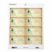 PixDezines pauw/DIY achtergrond kleur Etiket (Full Sheet)