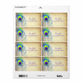 PixDezines pauw/DIY achtergrond kleur Etiket (Full Sheet)