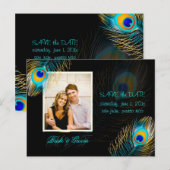 PixDezines pauw/DIY event+achtergrondkleur Aankondigingskaart (Voorkant / Achterkant)