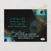 PixDezines pauw/DIY event+achtergrondkleur Aankondigingskaart (Achterkant)