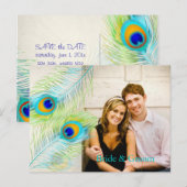 PixDezines pauw/DIY event+achtergrondkleur Aankondigingskaart (Voorkant / Achterkant)