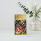 PixDezines  pauw+filigraan wervelingen Visitekaartje (Staand voorkant)