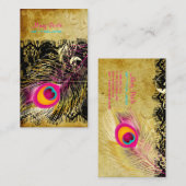 PixDezines  pauw+filigraan wervelingen Visitekaartje (Voorkant / Achterkant)