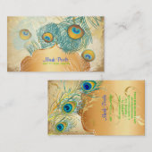 PixDezines  pauw+filigraan wervelingen Visitekaartje (Voorkant / Achterkant)