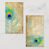 PixDezines  pauw+filigraan wervelingen Visitekaartje (Voorkant / Achterkant)