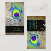 PixDezines pauw+filigraan wervelingen Visitekaartje (Voorkant / Achterkant)