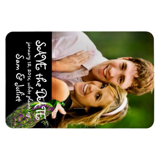 PixDezines pauw foto opslaan datum/DIY kleur + let Magneet (Horizontaal)