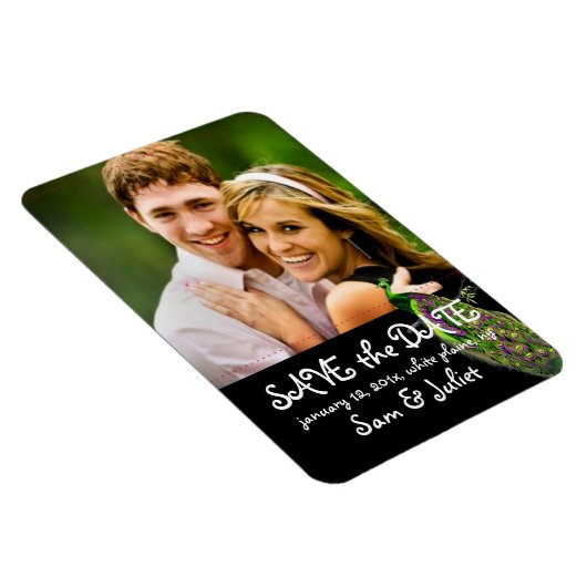 PixDezines pauw foto opslaan datum/DIY kleur + let Magneet (Rechterzijde)