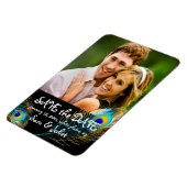 PixDezines pauw foto opslaan datum/DIY kleur + let Magneet (Linkerzijde)