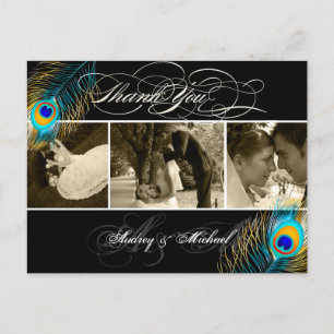 PixDezines Pauw Huwelijksfoto's Dank je wel Briefkaart