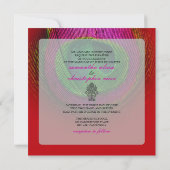 PixDezines pauw-oog/rood+groen Kaart (Achterkant)