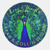 PixDezines pauw Ronde Sticker (Voorkant)