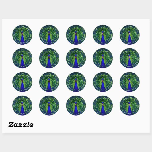 PixDezines pauw Ronde Sticker (Vel)