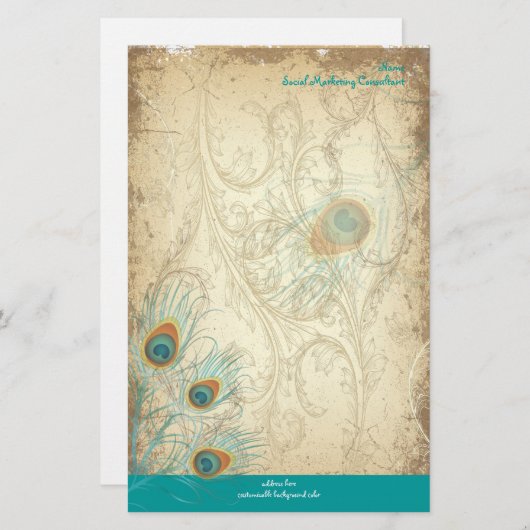 PixDezines  pauw, SEO/DIY-kleur Briefpapier (Voorkant / Achterkant)