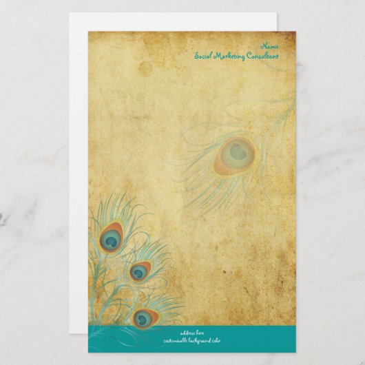 PixDezines  pauw, SEO/DIY-kleur Briefpapier (Voorkant / Achterkant)