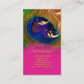 PixDezines Pauw veer+filigraan wervelingen Visitekaartje (Achterkant)