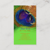 PixDezines Pauw veer+filigraan wervelingen Visitekaartje (Achterkant)