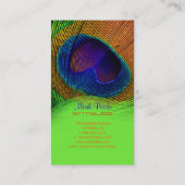 PixDezines Pauw veer Visitekaartje (Achterkant)