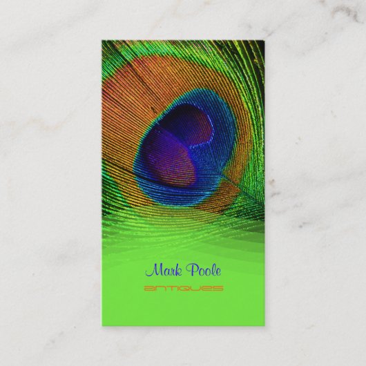 PixDezines Pauw veer Visitekaartje (Voorkant)