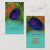 PixDezines Pauw veer Visitekaartje (Voorkant / Achterkant)