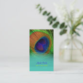 PixDezines Pauw veer Visitekaartje (Staand voorkant)