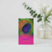 PixDezines Pauw veer Visitekaartje (Staand voorkant)