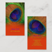 PixDezines Pauw veer Visitekaartje (Voorkant / Achterkant)