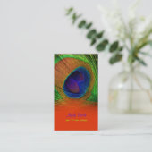 PixDezines Pauw veer Visitekaartje (Staand voorkant)