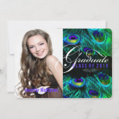 PixDezines pauw veren afstuderen/foto Kaart (Voorkant)