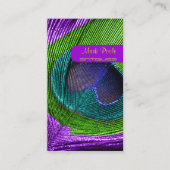 PixDezines pauw vether Visitekaartje (Voorkant)