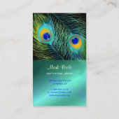 PixDezines pauw vether Visitekaartje (Achterkant)