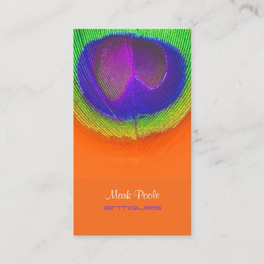 PixDezines Pauwenogen/cobalt+smaragd Visitekaartje (Voorkant)