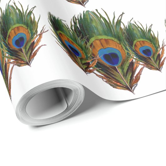 PixDezines pauwenveer/doe-het-zelf achtergrond Cadeaupapier (Rol Hoek)