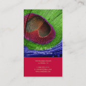 PixDezines pauwenveer Visitekaartje (Achterkant)