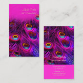 PixDezines pauwenveer Visitekaartje (Voorkant / Achterkant)