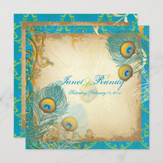 PixDezines pauwveer/aqua/turquoise (Voorkant / Achterkant)