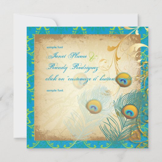 PixDezines pauwveer/aqua/turquoise (Achterkant)