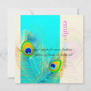 PixDezines pauwveer/aqua/turquoise Kaart