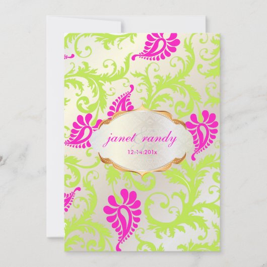 PixDezines pavo damask Kaart (Voorkant)