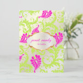 PixDezines pavo damask Kaart (Staand voorkant)