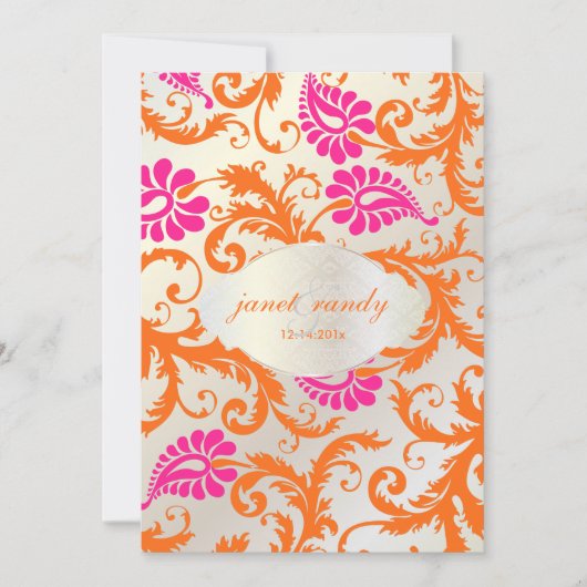 PixDezines pavo damask Kaart (Voorkant)