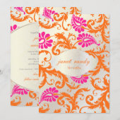 PixDezines pavo damask Kaart (Voorkant / Achterkant)