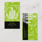 PixDezines pavo+white chandelier/DIY achtergrond Visitekaartje (Voorkant / Achterkant)