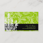 PixDezines pavo+white chandelier/DIY achtergrond Visitekaartje (Achterkant)