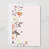 PixDezines Peaches+Cream Rozen Bridal Brunch Kaart (Achterkant)