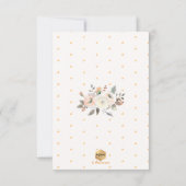 PixDezines Peaches+Cream Waterverf Baby shower Kaart (Achterkant)