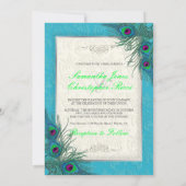 PixDezines Peacock Charm Kaart (Achterkant)