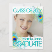 PixDezines Peacock, dij Afstuderen achtergrond Kaart (Voorkant)