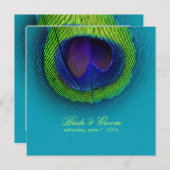 PixDezines Peacock Eye/blauwgroen/diy text Kaart (Voorkant / Achterkant)