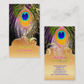 PixDezines Peacock eye+filigraan wervelingen/DIY k Visitekaartje (Voorkant / Achterkant)